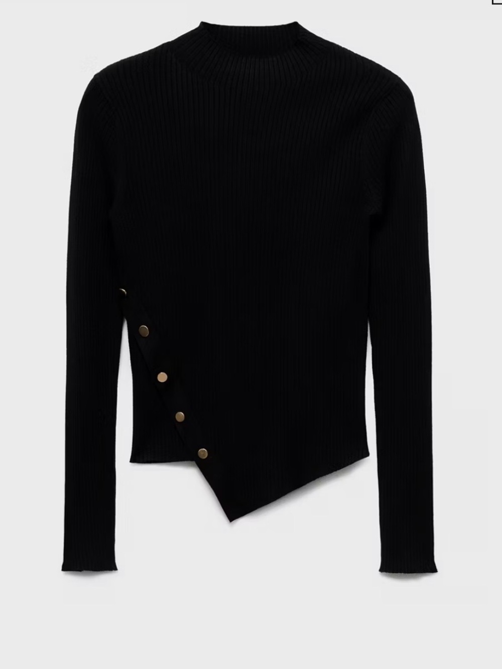 MANGO ASYMMETRICAL SWEATER WITH BUTTONS Size XL - Picture 4 of 7